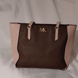 Michael Kors Brown and Pink Women's Tote Bag